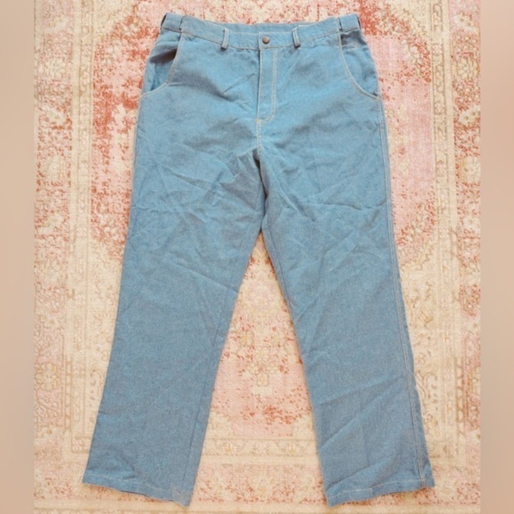 Haband, Men's Vintage Denim Blue Chinos